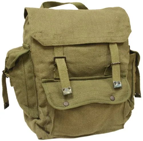 Highlander Mens Canvas Combat Surplus Haversack Rucksack Backpack