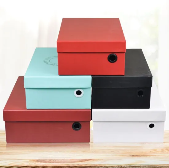 Large Cardboard Shoe Clothes Packaging Box Hardboard Corrugated Paper Boxes Luxury Shoe Boxes with Custom Logo