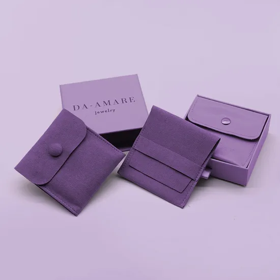 Custom Logo Velvet Microfiber Jewellery Packaging Bag Jewelry Pouch