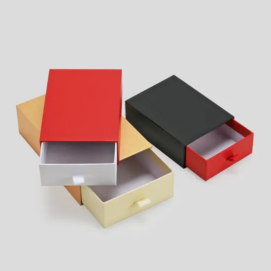 Wholesale Cardboard Drawer Pull out Embossing Paper Gift Packing Box