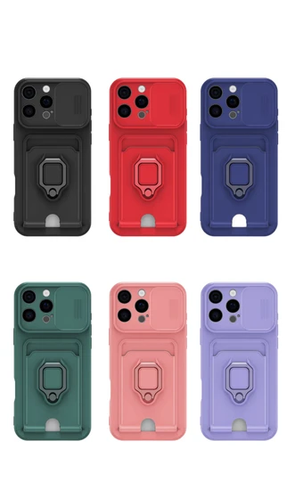 Sliding Window Bracket Mobile Phone Case15/14/13/12 Card Case Mobilecase Multifunctional Mobile Card Holder Case for Apple 16 PRO Max Mobile Phone Case
