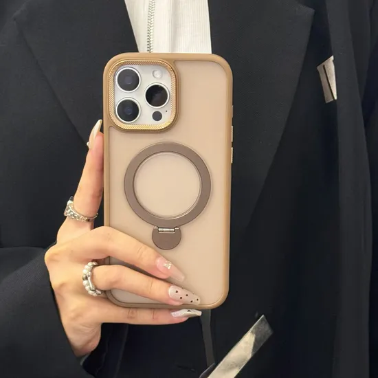 iPhone Case 15promax Exclusive Rotating Magnetic Metal Bracket Case for Apple 16/13/11 Mobile Phone Magnetic Phone Case