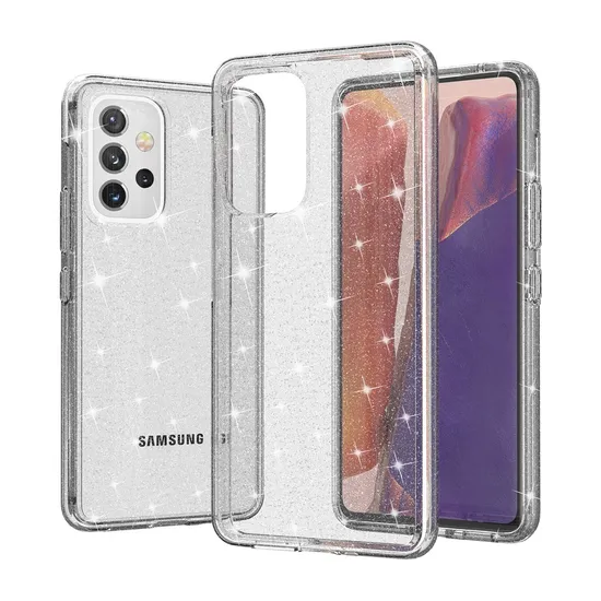 Luxury Terminator Shockproof Transparent Sparkly Glitter Case for Samsung Galaxy A55 A56 A15 A25 A35 A13 A33 A53 A34 A54 A16 A26 A36 A46 5g Clear Phone Cover