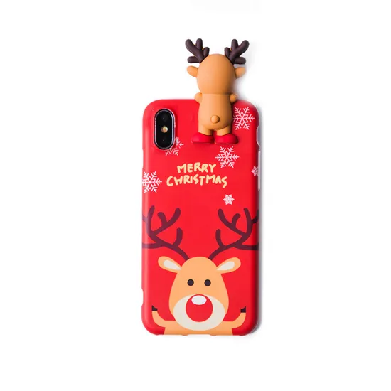 Christmas Party Cute Applicable for iPhone11PRO Phone Case Frosted Applicable 8plus Set Xmax Couple Anti-Drop Phone Case