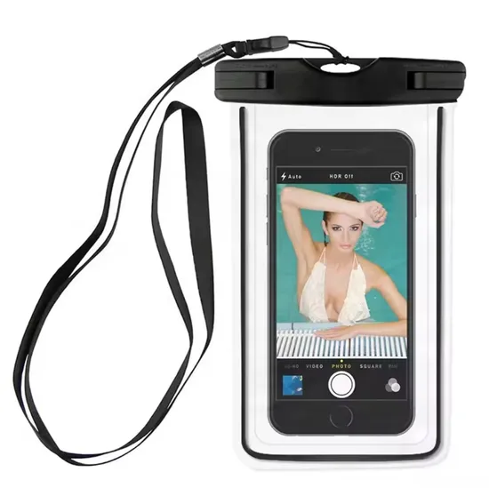 Custom Waterproof Mobile Phone Bag for Travel Swimming Beach Plastic Bags