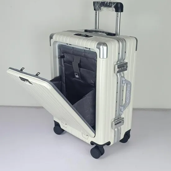 20in Aluminum Frame Hardside Luggage with Front Open Compartment