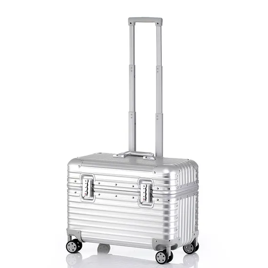 Cabin Case Luggage Flight Wheeled Bag Pilot Carry on Aluminium Suitcase for Travel