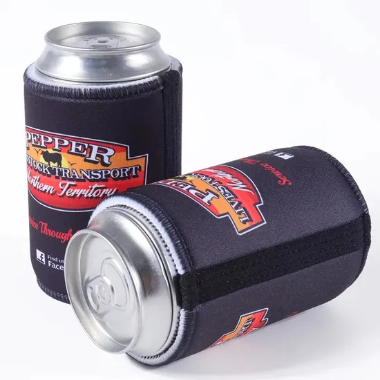 Custom Neoprene Insulated Sublimation Beer Holder Drinking Can Cooler with Bottom