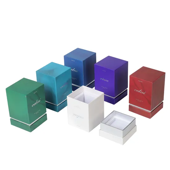 Custom Paper Printing Cube Cosmetic Perfume Packaging Boxes with EVA Foam Insert