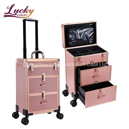 Large Rolling Cosmetic Trolley for Beauty Professionals and Artists