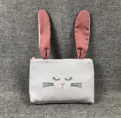 Girls Cute Rabbit Mini Bag Coin Purse Canvas Travel Lady Wallet