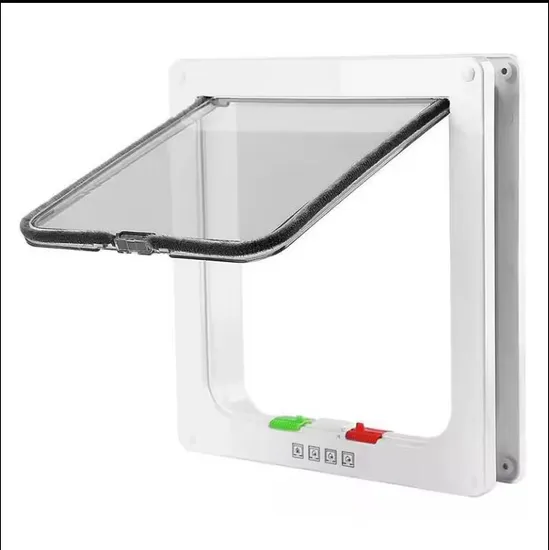 Lockable Secure Silent Pet Door Adjustable and Easy to Install Pet Cat Door