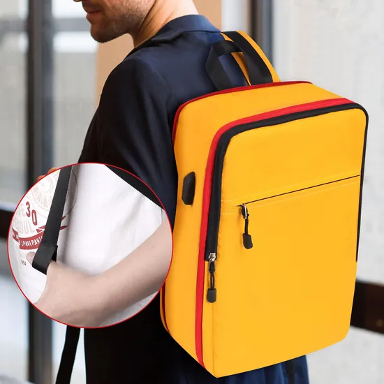 Xianghui USB Charging Backpack Expandable Multifunctional Large Capacity Computer Bag