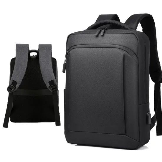 Customized Men Black Double Shoulder Laptop Computer Notebook Business Travel College Students Backpack Office Bag Backpack