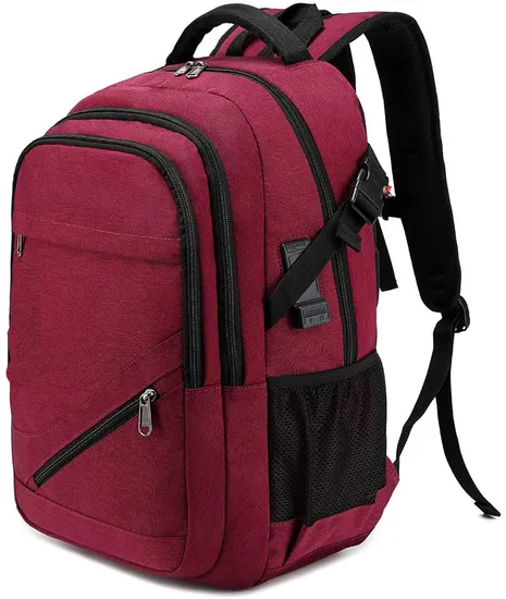 Durable Waterproof Travel Laptop Backpack with USB Charging Port