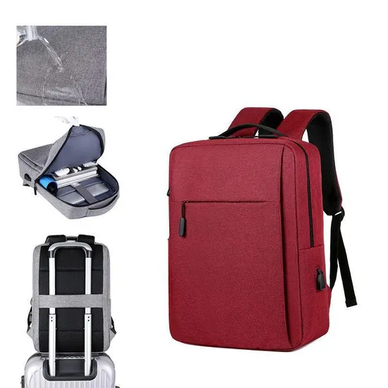 (WD6221) 2023 Backpack Men′ S Casual USB Sports Backpack Business Commuting Computer Bag Travel Schoolbag Backpack Logo