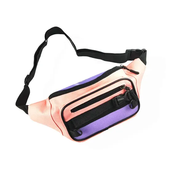 Fashion Design Custom Women Fanny Pack Running Belt Bag Luxury Crossbody Waist Bag Canvas Punk Girl Bum Bag
