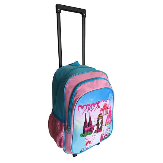 Fashion Cute Kids Cartoon Girls Backpack Bag School Trolley Bag