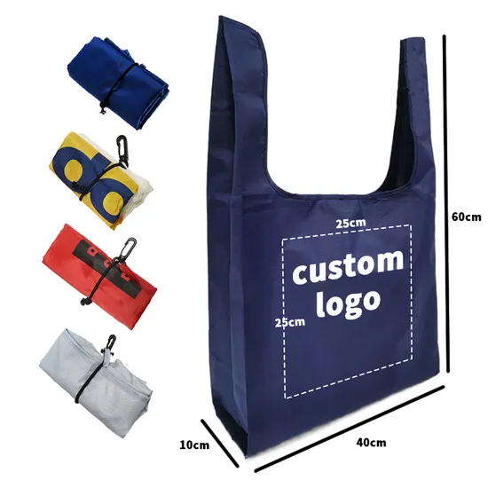 High Quality Customized Gift Foldable Durable Polyester Recycled Shopping/Grocery/Tote Bag
