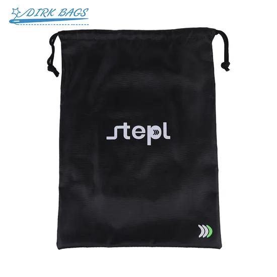 OEM Silk Screen Printing Polyester Water-Resistant Drawstring Pouch Packaging Bag Dust Bag