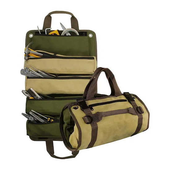 Heavy Duty Waterproof Roll up Tool Bag Organizer Waist Handbag Electrician