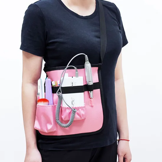 Wholesale Pink Manicure Nail Drill File Tool Waist Bag