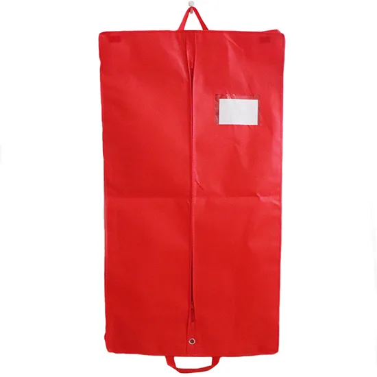 Customized Eco-Friendly Cloth Foldable Handle Non Woven Suit Cover Evening Dress Gown Coat Packaging Folded Dustproof Wardrobe Storage Travel Garment Bag