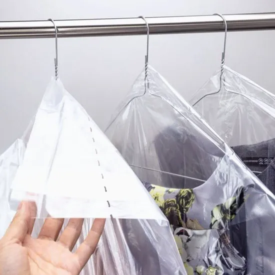 Cheap Clear Plastic Garment Bags for Hanging Clothes Clothing Protector Covers