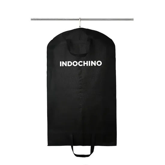 Wholesale Custom Logo Black Dust Proof Folding Garment Suit Cover Bag with Zipper