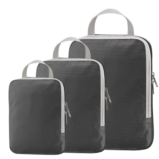Waterproof Expandable Compression Luggage Organizer 3PCS Packing Cube Set for Travel