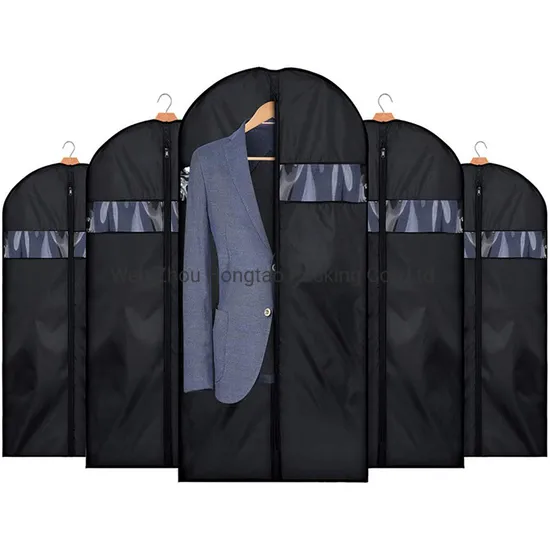 420d Polyester Oxford Fabric Washable Foldable Travel Clothing Suit Cover Bag with Zipper