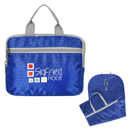 Luxury Custom Logo Travel Carry Storage Breathable Cover Foldable Polyester Waterproof Garment Suit Bag with Blanket