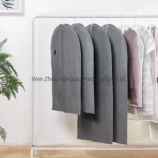Custom Logo Waterproof Non Woven Suit Garment Dust Bag with Zipper