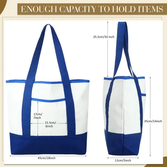 Hot Natural Friendly Cotton Canvas Bags Heavy Duty Deluxe Tote Bag with Custom Logo