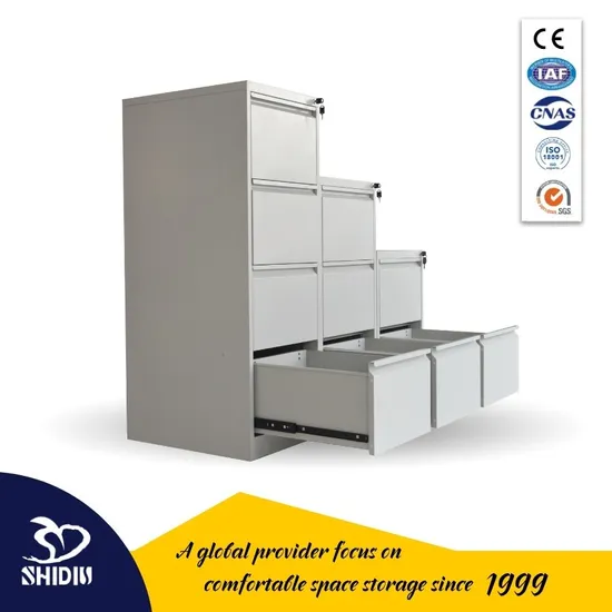 Office Furniture Anti-Tilt Vertical 4 Drawer Metal Filing Storage Cabinet