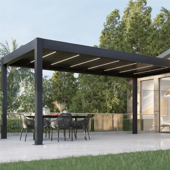 Manufacturers Standing Outdoor Garden Design Adjustable Waterproof Modern Customized Gazebo Aluminum Pergola