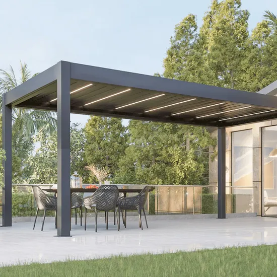Wholesale Outdoor Patio Sun Shade Motorized Gazebo Louvered Aluminum Pergola