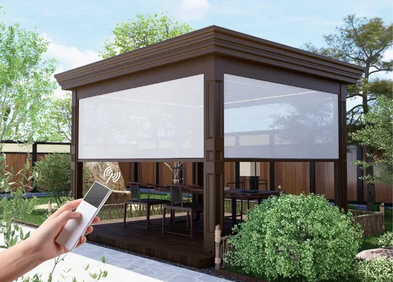Outdoor Electric Waterproof Aluminium Canopy Garden Gazebo Pavilion Retractable Summer House Kiosk Sunshade Wayside Shelter Bower Abour Louvered Roof Pergola
