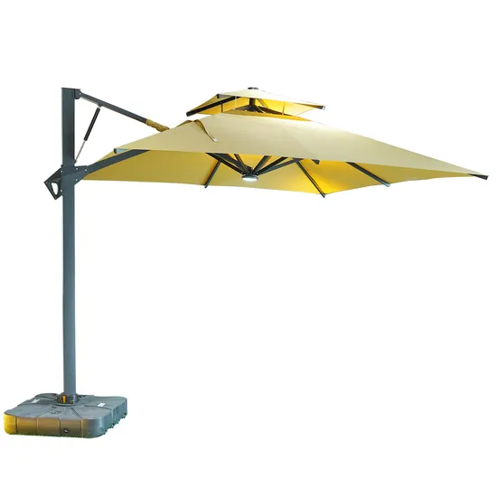 3*3m Luxury Square Shape Big Roma Umbrella Rotatable Outdoor Garden Patio Cantilever Parasol Umbrella
