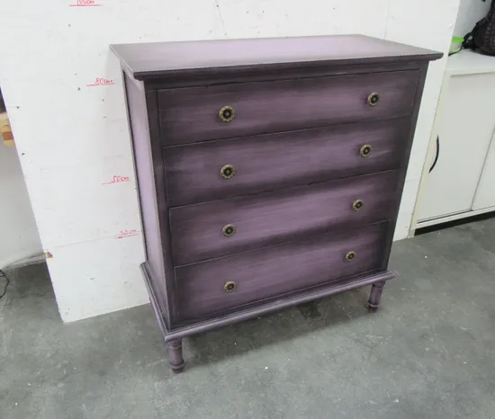 Semta Furniture Supplier Door with Drawer Sideboard Cabinet Vintage Washed Cabinet Gradient Color Antique Wooden Home Furniture