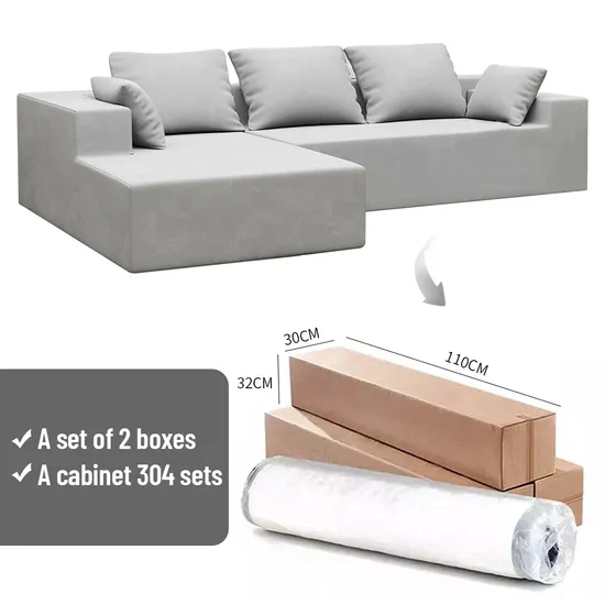 Sofa Modular Sectional Corner Sponge Foam Customized Modular Compressed Couch Sofa