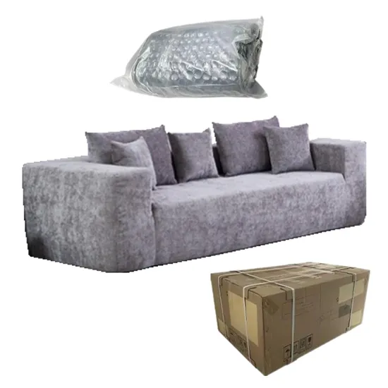 Wankai Furniture New Arrival Vacuum Compression Pack Couches Sectional 2 3 Seat Compress Sofa in Box