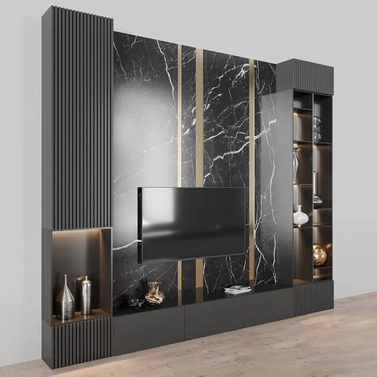 PA Latest Design Smart Living Room Home Furniture Modern Luxury TV Stand Cabinets