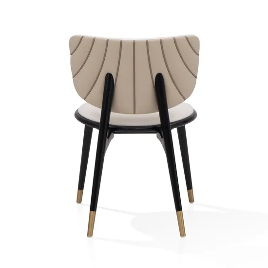 OEM Custom White Stainless Steel Leather Dining Chair