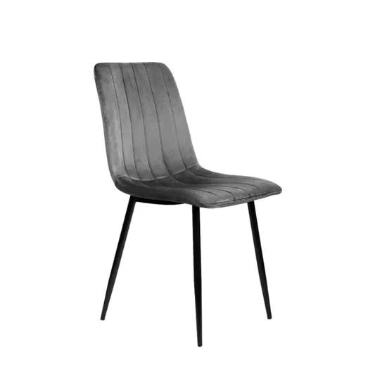 Nordic Dining Chairs Modern Grey Colorful Velvet Fabric Dining Chair Use for Dining Room/ Restaurant/Hotel (PU)