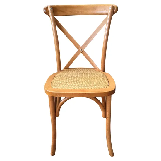 Antique Beech Wood Wooden Cross Back Chair Wedding Chair