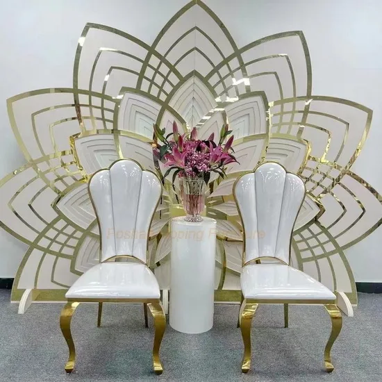 Modern King Throne High Back Background Weeding Decor Dining Chair Dining Furniture for Bride and Groom