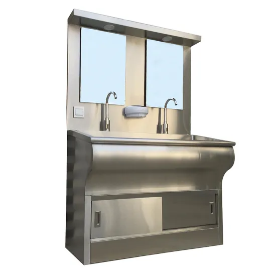 304 Stainless Steel Hospital Wash Basin for 3 People Medical Washing Sink