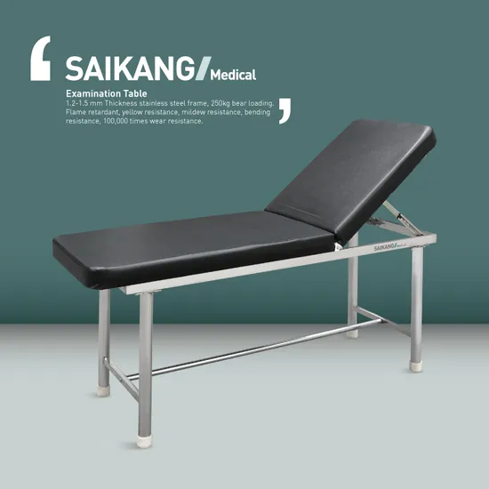 X09 Hospital Exam Bed Stainless Steel Foldable Patient Medical Examination Table