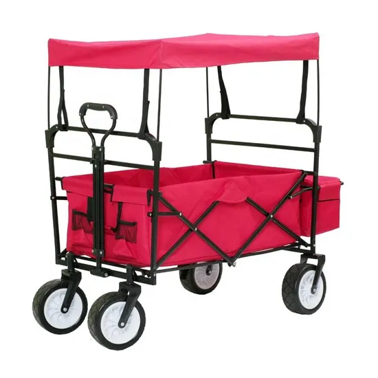 Vintage-Style Folding Wagon for Kids - Customizable Cart